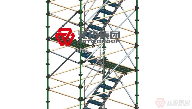 道路施工鍍鋅圓盤腳手架圖片